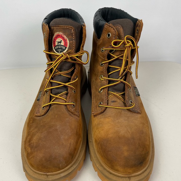Irish Setter Red Wing 83613 Hopkins‎ 6” Tan Waterproof Leather Work Boots - Picture 4 of 13